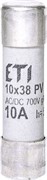 Сверхбыстрый предохранитель CH 10x38 gR 10A 700V (50kA AC) для защиты полупроводников