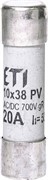 Сверхбыстрый предохранитель CH 10x38 gR 20A 700V (50kA AC) для защиты полупроводников