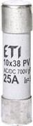 Сверхбыстрый предохранитель CH 10x38 gR 25A 700V (50kA AC) для защиты полупроводников