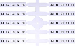 Маркировочная табличка (200шт.) EO3 (L1, L2, L3, N, PE)