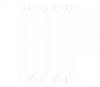 Маркирующая самоклеящаяся пластина ES-TAP2715AM (27х15мм кв 24 шт, ПВХ, металлик)