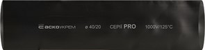 Термоусадочная трубка d=40/20 мм (1м) черная серии PRO