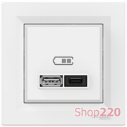 USB розетка тип А+С, 21 Вт, белый, EPH2700521 Schneider Electric Asfora