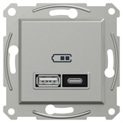 USB розетка тип А+С, алюминий, EPH2700361 Schneider Electric Asfora