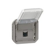 Розетка информационная RJ45 cat 6 FTP (механизм), серый, Plexo