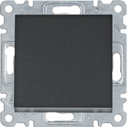 Выключатель одноклавишный, черный, Lumina WL0013 Hager