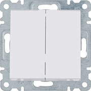 Выключатель двухклавишный, белый, Lumina-2 WL0040 Hager