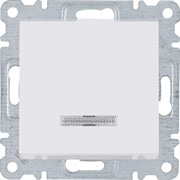 Выключатель проходной с подсветкой, белый, Lumina-2 WL0220 Hager