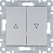 Выключатель для жалюзи, серебристый, Lumina WL0322 Hager