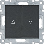 Выключатель для жалюзи, черный, Lumina WL0323 Hager