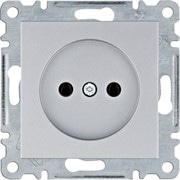Розетка без заземления, серебристый, Lumina WL1012 Hager
