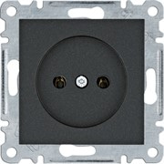 Розетка без заземления, черный, Lumina WL1013 Hager