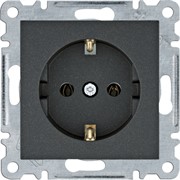 Розетка с заземлением, черный, Lumina WL1053 Hager