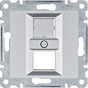 Панель двойная для RJ11/RJ45, серебристый, Lumina WL2322 Hager