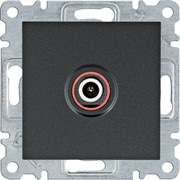 Розетка ТВ, черный, Lumina WL3213 Hager