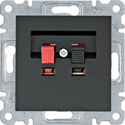 Розетка аудио, черный, Lumina WL3313 Hager