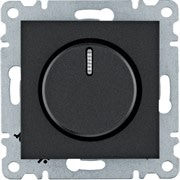 Диммер поворотный 600Вт, черный, Lumina WL4013 Hager