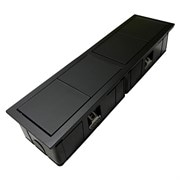 Мебельная розетка в стол 2х220В, черный, Versahit Mono Combi ASA