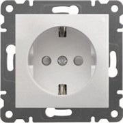 Розетка с заземлением и защитными шторками, белый, Lumina-2 WL1060 Hager