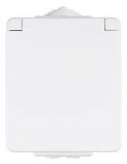 Розетка одинарная с крышкой наружная 2P+Z Schuko Efapel Waterproof 16А/250В, герметичная IP65, белый
