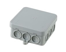 Коробка распределительная наружная 85х85х40мм полиэтилен IP55 с кабельными вводами ELETTROCANALI EC411C3
