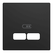 Центральная плата для USB-зарядного механизма, Merten System M, матовый чёрный