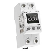 Реле напряжения 16А в компактном корпусе, белая индикация, VP-16A M2W DigiTop