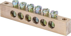 Шина N / PE на 6 отверстий, 60А, e.bsa.stand.60.6 Enext s056003