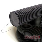 Труба гибкая двуслойная с муфтой, D 125 мм, d 107 мм, чёрная, ДКС