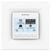 Терморегулятор недельный программируемый terneo pro с белой рамкой