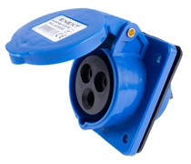 Силовая встраиваемая розетка 3п., 230В, 16А, e.socket.pro.3.16.wall Enext
