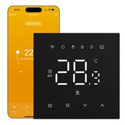 Wi-Fi терморегулятор с большим сенсорным экраном + Tuya, черный, terneo nx black