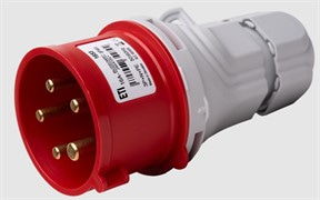 Силовая вилка 16А, 380В, 5 полюсов, переносная, EV-1653 N ETI 4482161