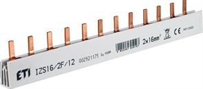 Гребенка двухполюсная, 12 модулей, штырь, IZS16/2F/12 ETI 2921175