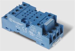 Розетка; винт. клем.; реле 55.32, 55.34, таймер 85.02, 85.04; модуль 99.01; синий; кл. металл 094.71; панель / DIN-рейка; 30мм
