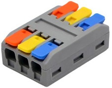 Миниатюрная соединительная клемма проходная, 3 полюса, DF-2-XM/2-3A