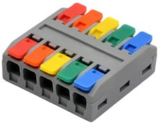 Миниатюрная соединительная клемма проходная, 5 полюсов, DF-2-XM/2-5A