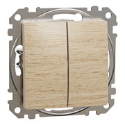 Проходной выключатель 2кл., берёза, Sedna Design