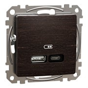 USB розетка A+C, венге, Sedna Design
