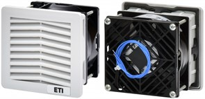 Фильтрующий вентилятор 22м куб/ч, 107x107x80мм, 230VAC, IP54, RAL7035, EF-107-22-230V