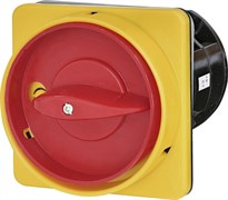 Переключатель "0-1" с блокировкой, 100А, 3 полюса, желто-красный, CS 100 10 U LK