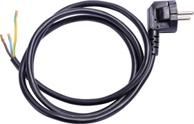 Шнур с вилкой 3х0,75, 1,2м, черный, e.wire.plug.black.0,75