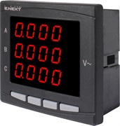 Цифровой вольтметр врезной 96х96мм, АС 230В, 0-450В, e.meter.pro.96.v.led