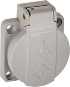 Розетка встроенная тип F, 16А, 3P, IP54, серая, UCombi