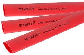Термоусадочная трубка с клеевым слоем 12,7/4,2, 1м, красная, e.termo.pro.12,7.4,2.red