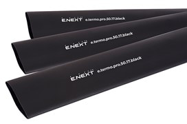 Термоусадочная трубка с клеевым слоем 50/17, 1м, черная, e.termo.pro.50.17.black