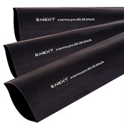 Термоусадочная трубка с клеевым слоем 80/26, 1м, черная, e.termo.pro.80.26.black