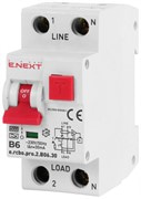 Дифференциальный автомат 6А, 30мА, кривая В, тип А, e.rcbo.pro.2.B06.30 Enext