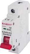 Автоматический выключатель 32А, 1-фазный, хар-ка В, e.mcb.stand.45.1.B32 s001011 E.NEXT