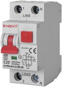 Дифференциальный автомат 20А, 30мА, кривая С, тип А, e.rcbo.pro.2.C20.30 Enext